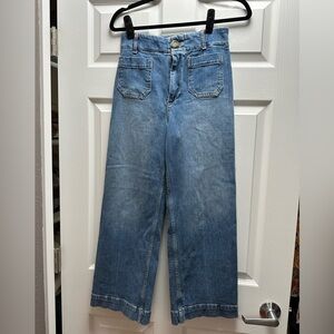 Anthropologie The Colette Crop Wide-leg Jeans by Maeve